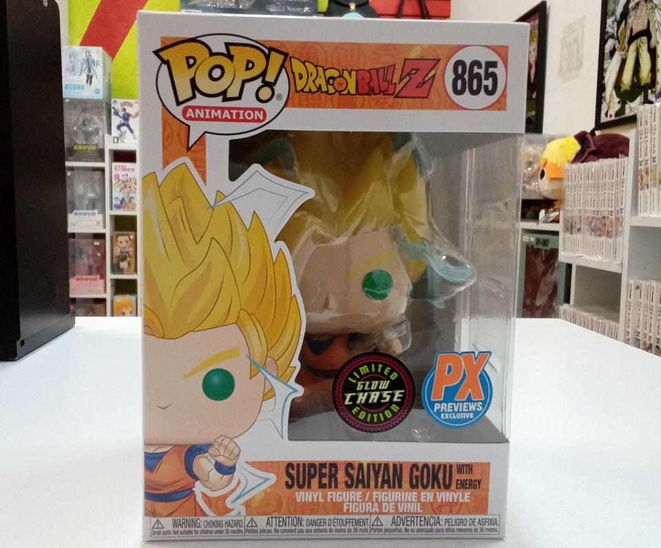 Funko POP! Dragon Ball Z Super Saiyan Goku with energy 865 PX glow chase