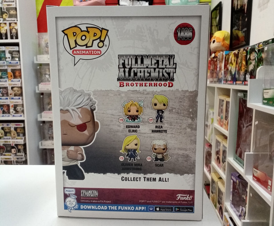 Funko POP! Fullmetal Alchemist Brotherhood Scar 1486 Entertaiment Earth Exclusivo glow in the dark