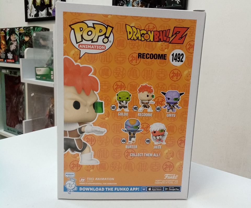 Funko POP! Dragon Ball Z Recoome 1492 Entertaiment Earth Exclusivo glow in the dark