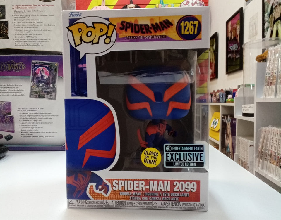 Funko POP! Marvel Spider-man across the spider verse Spider-man 2099 1267 Entertaiment Earth Exclusivo glow in the dark