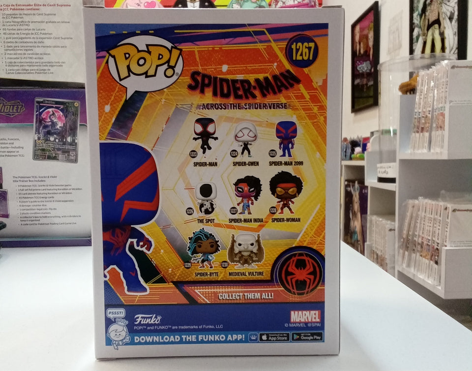 Funko POP! Marvel Spider-man across the spider verse Spider-man 2099 1267 Entertaiment Earth Exclusivo glow in the dark