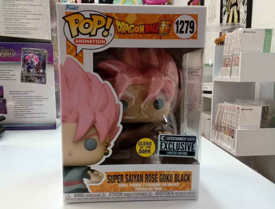 Funko POP! Dragon Ball Super Super Saiyan Rose Goku Black 1279 Entertaiment Earth Exclusivo glow in the dark