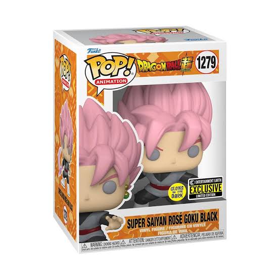 Funko POP! Dragon Ball Super Super Saiyan Rose Goku Black 1279 Entertaiment Earth Exclusivo glow in the dark