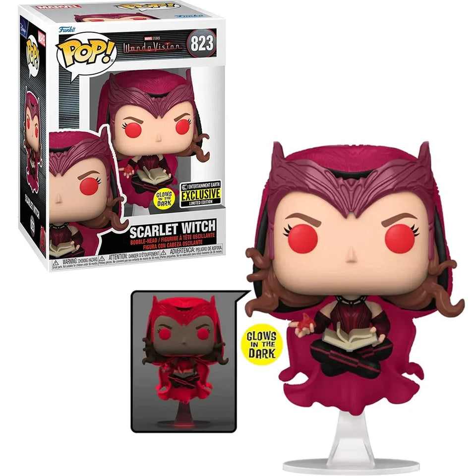 Funko POP! Marvel Wanda Vision Scarlet Witch 823 Entertainment Earth Exclusive (Glows in the Dark)